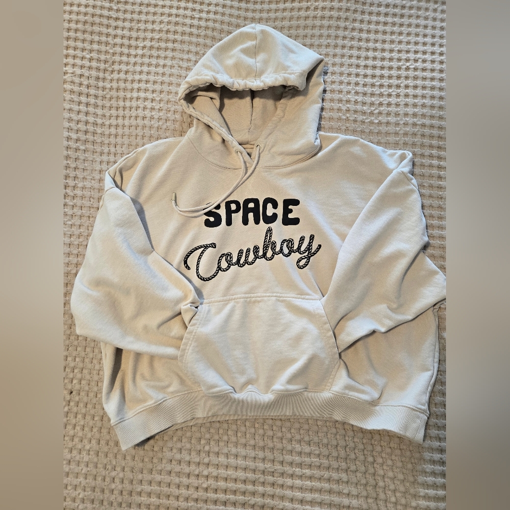 XL Wrangler spac cowboy cropped hoodie